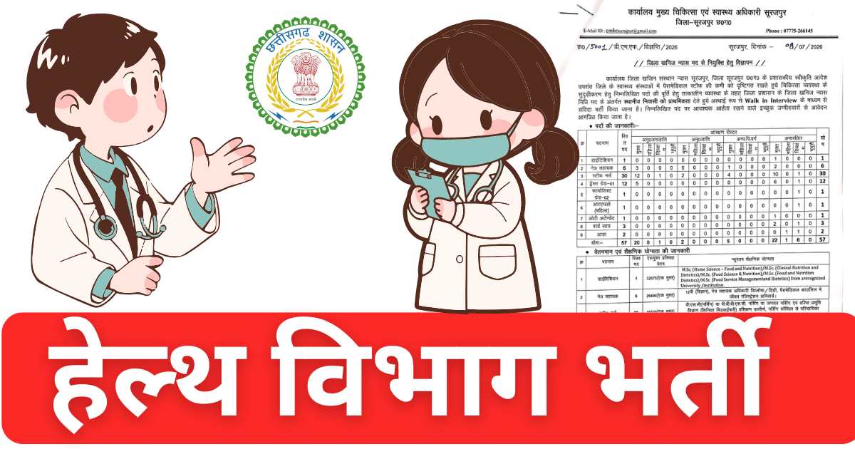 Surajpur CMHO Recruitment 2026