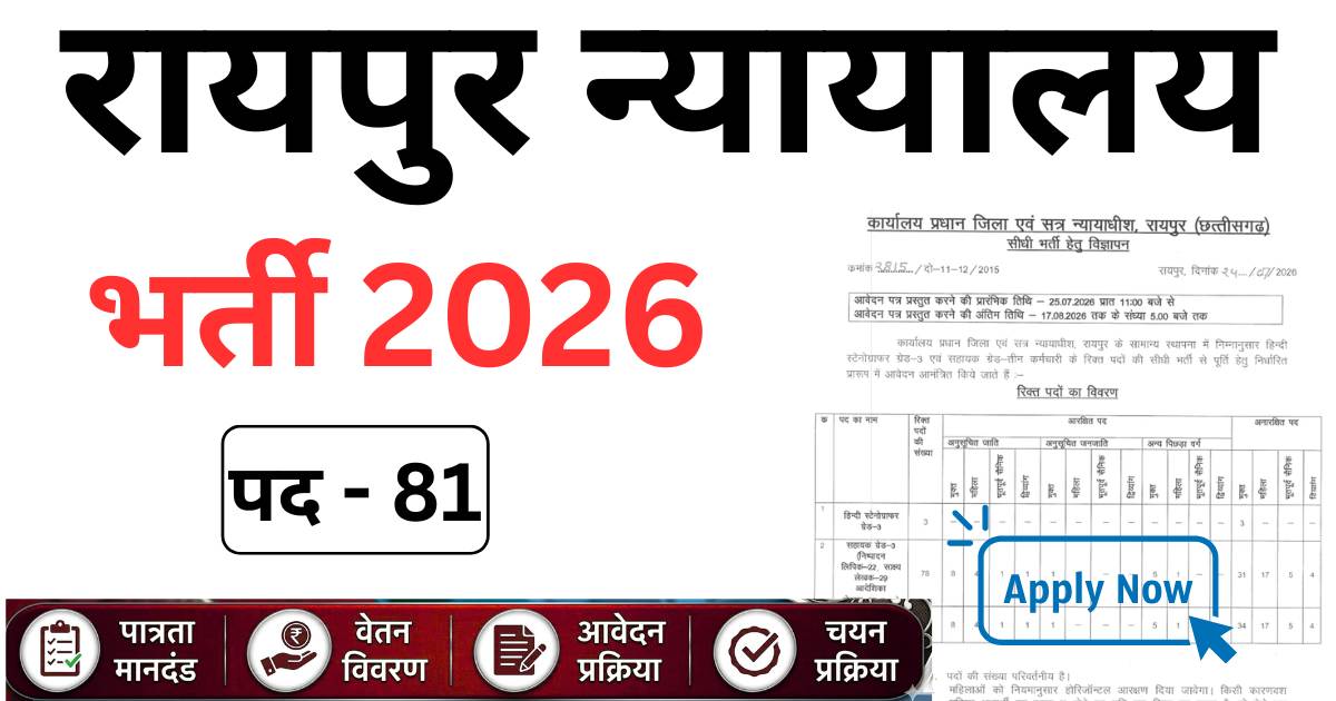 Raipur District Court Recruitment 2026