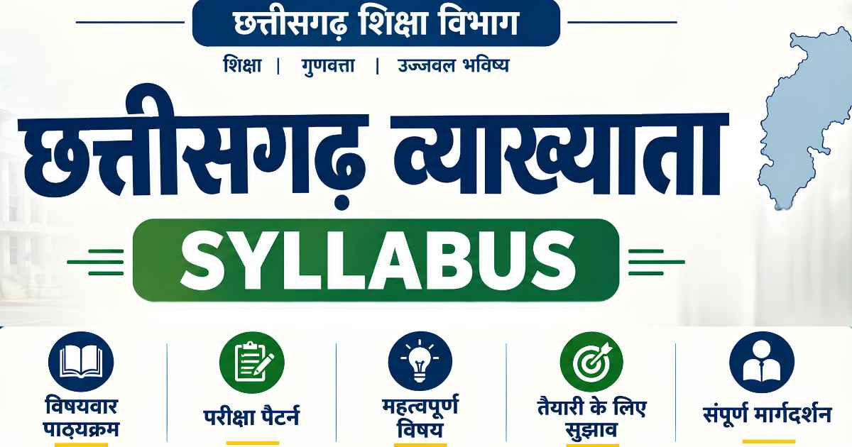 CG Vyapam Lecturer Syllabus 2026 PDF Download